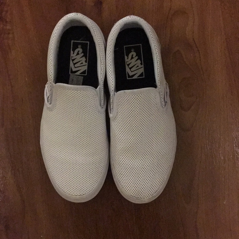 Classic white leather Slip on Vans women's size 7